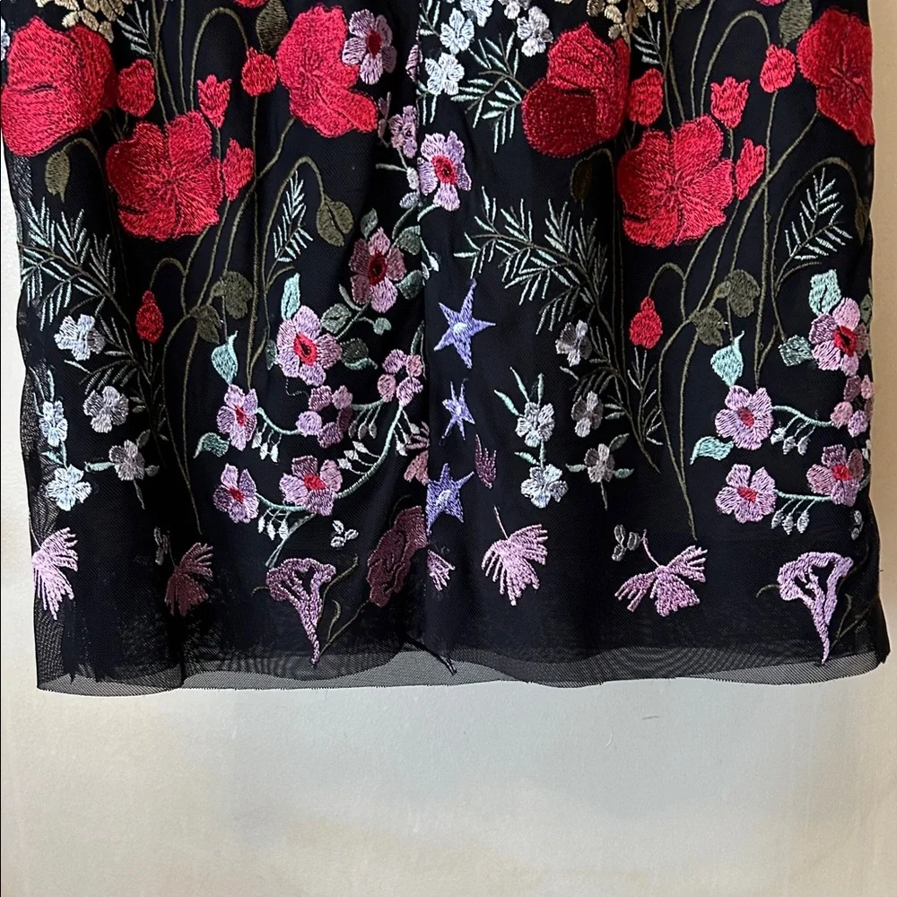Dress the Population Black Floral Embroidered Mini Dress size XS - Picture 9 of 11